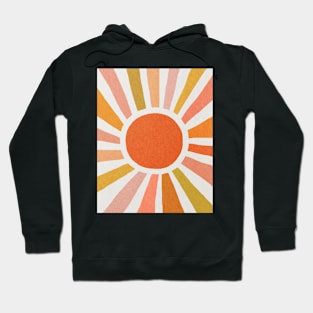 Summer sun, Mid century art print Hoodie